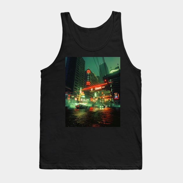 Cyberpunk street Tank Top by skiegraphicstudio